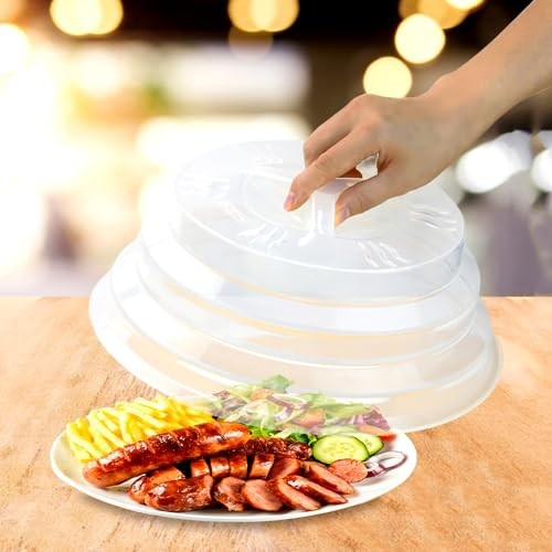 Large Microwave Splatter Cover for Food 11.8 inch,High Transparent Silicone - Picture 6 of 8