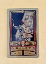 1983 PERMA GRAPHIC==GOLD==SUPER-STAR #-2 STEVE CARLTON==PHILADELPHIA PHILLIES