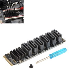 M.2 to SATA3.0 Adapter Card,6Gbps High Speed M.2 M EKY PCIE3.0 to SATA Adapte...