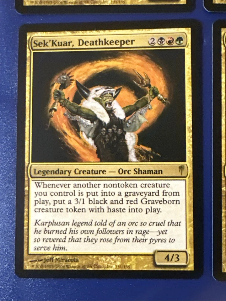 Sek’Kuar Deathkeeper X4 Coldsnap Cold Snap Ex/NM  Condition See Pics Front Back - Image 3 of 4