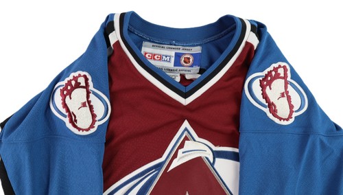 CCM US Men's 2XL XXL NHL Hockey Colorado Avalanche Jersey Red Blue Embroidered - Picture 7 of 8