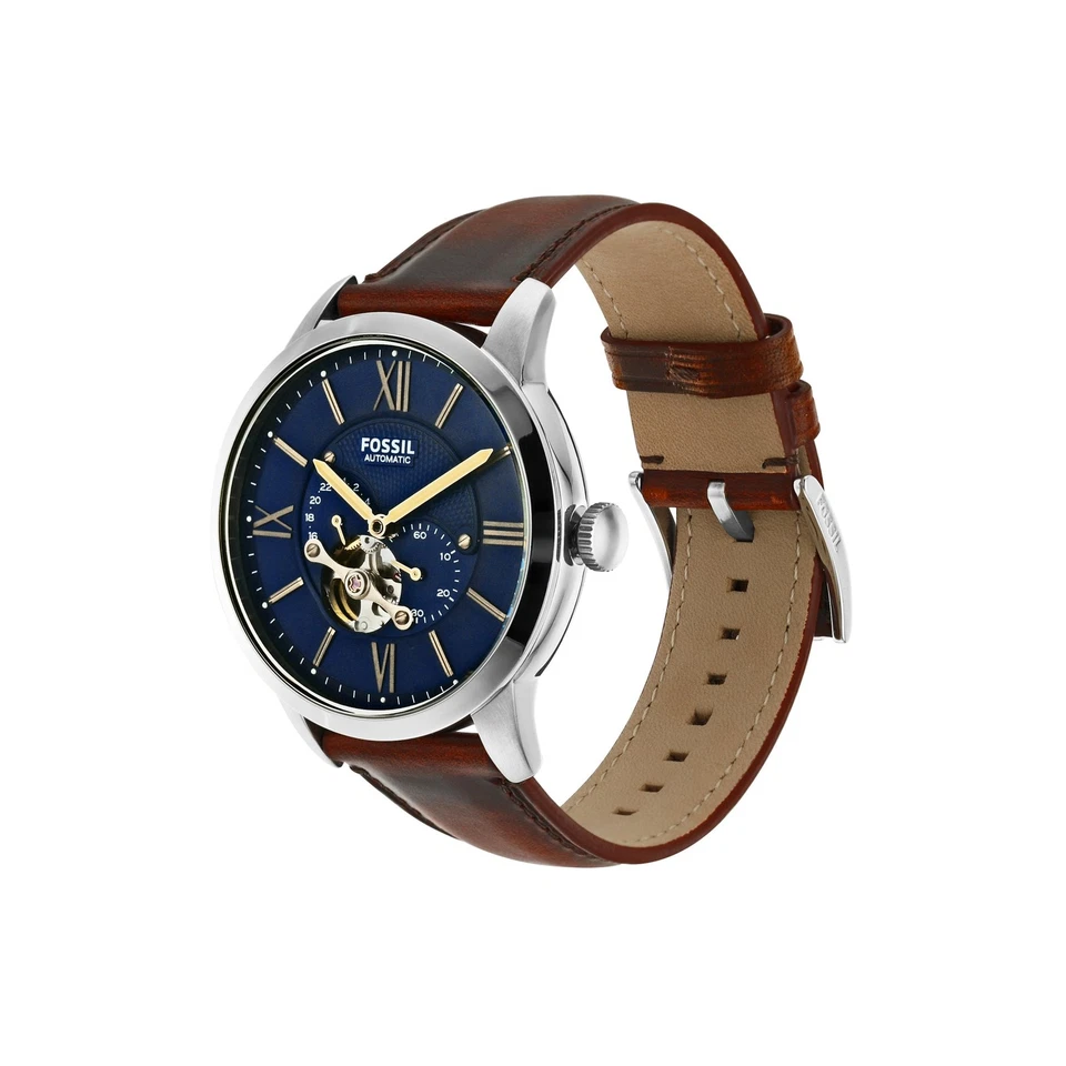 Orologio Uomo FOSSIL TOWNSMAN ME3110 Meccanico Automatico Acciaio Pelle Marrone - Immagine 4 di 4