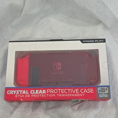 Press Play Clear Rigid Plastic Impact Resistant Case for Nintendo Switch Console