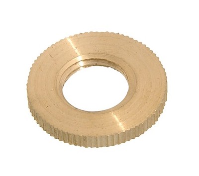 B&P Lamp 1'' Dia. Knurled Locknut, 1/8F Thread Size