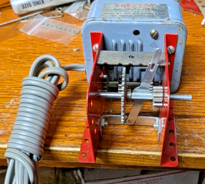 GOOD condition 47 motor  A.C. GILBERT SET MOTOR W/GEARS NICE ORIG CORD 47B