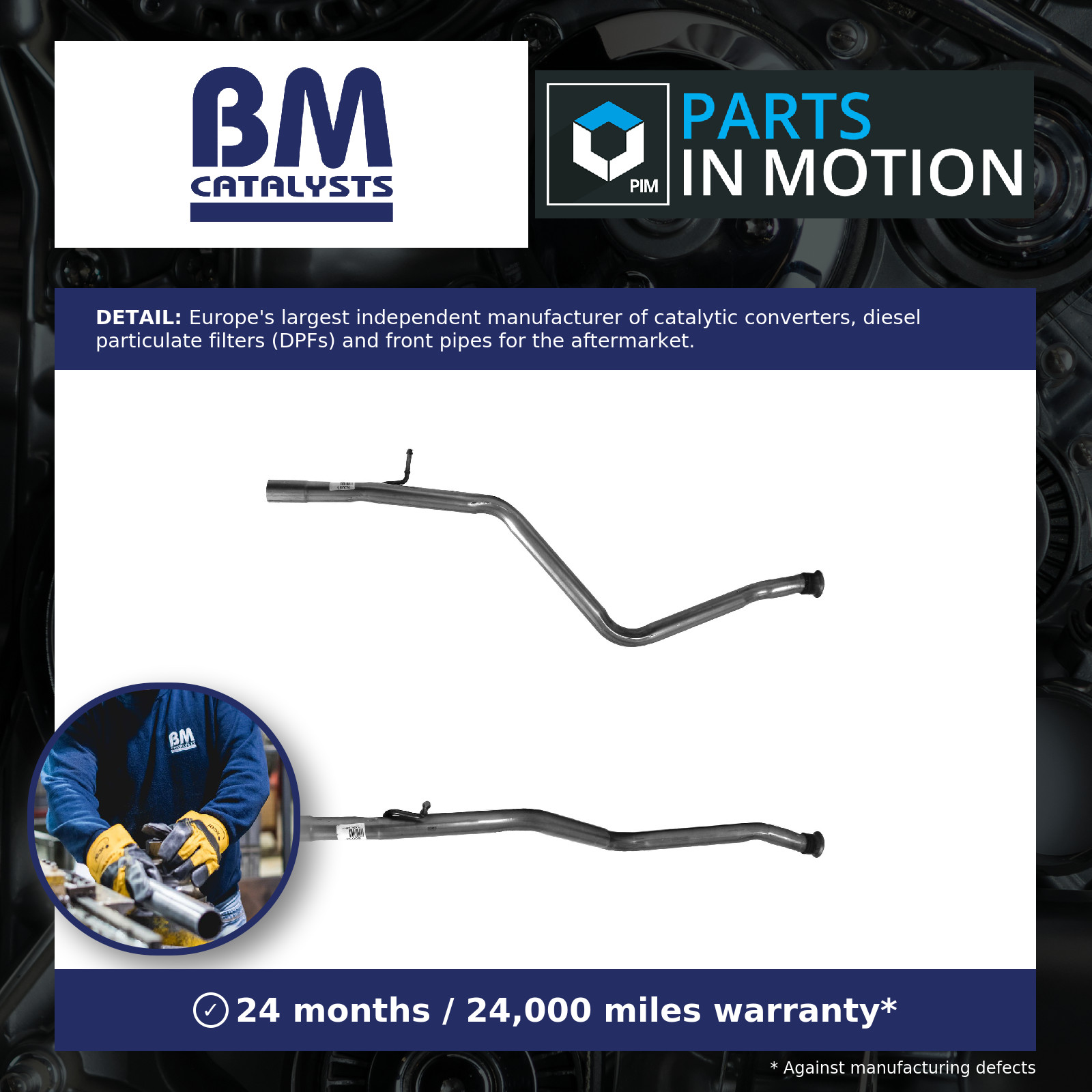 BM Catalysts Connecting Exhaust Pipe BM50033 & fitting kit FK50033A - Image 5