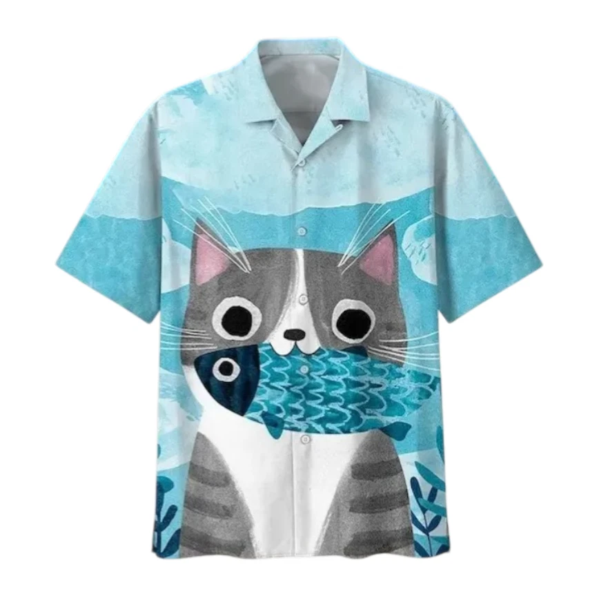 Cute Cat Hawaiian Shirt, Cute Cat Hawaiian Shirt
