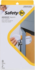 Adhesive Magnetic Lock System, 8 Locks and 2 Keys