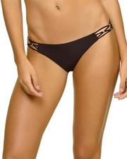 NWT Pilyq L Nat Strappy Braided Full Bikini Swim Bottoms Blue 121168