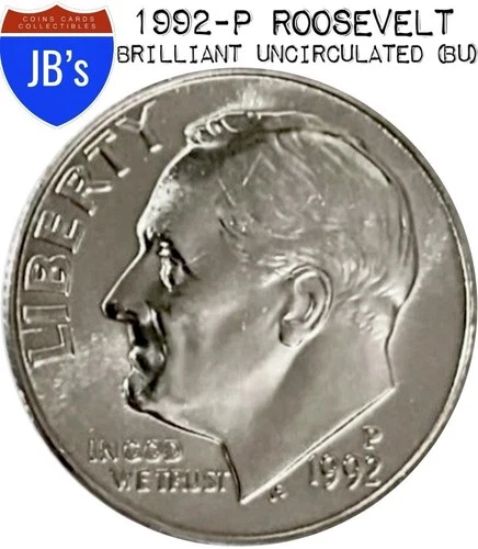 1992-P Roosevelt Dime 10c - BRILLIANT UNCIRCULATED (BU)