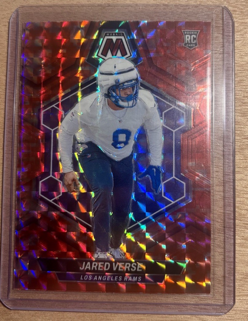 2024 Panini Mosaic Rookies Jared Verse #319 Red Mosaic Prizm (RC)