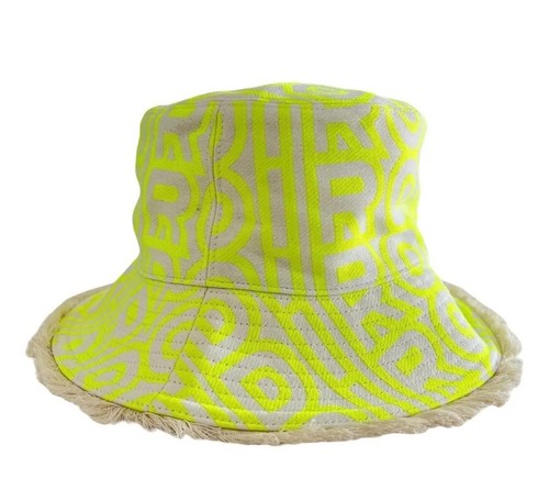 FENDI×MARC JACOBS Logo Bucket Hat #S Cotton Yellow Italy
