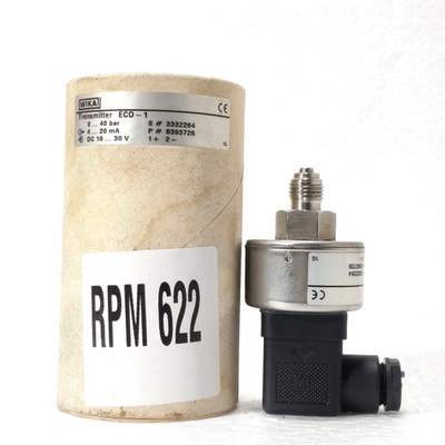 #ad WIKA ECO 1 PRESSURE TRANSMITTER 0 40 BAR 4 20MA 10 30VDC NEW OPEN BOX $199.00