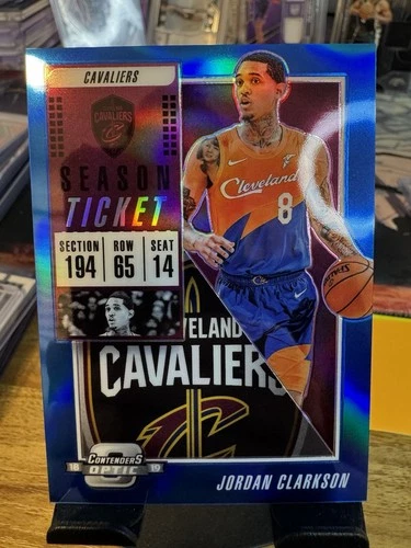 2018-19 Panini Contenders Optic Season Ticket Blue Prizm /99 Jordan Clarkson #97