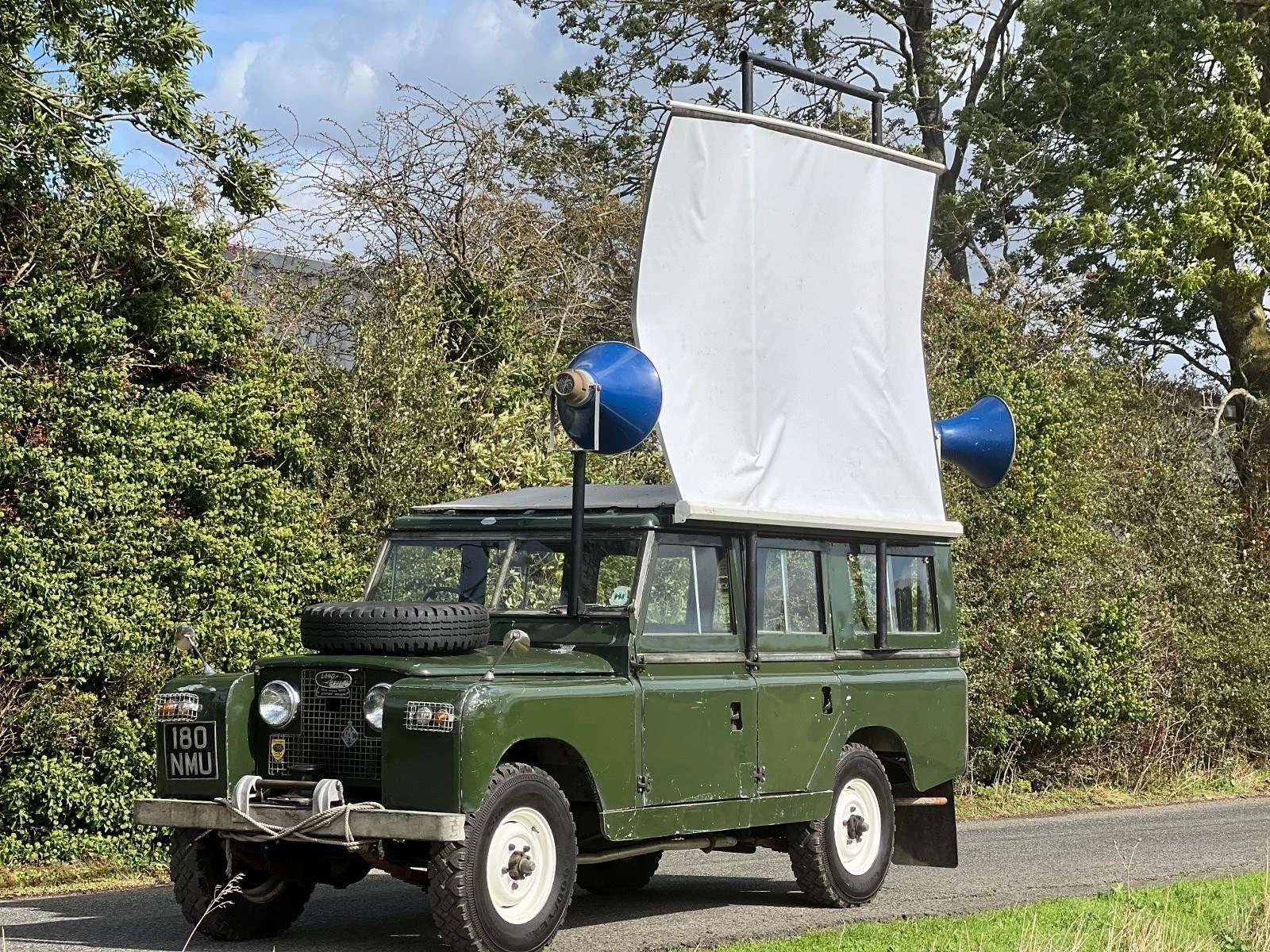 1962 Land Rover 109″ Mobile Cinema New Chassis Drives Great