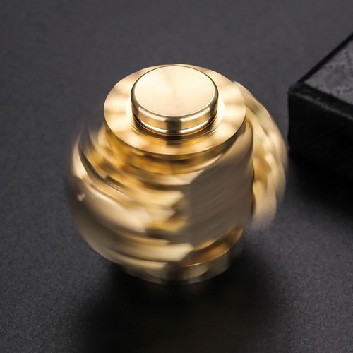 Brass Gear Linkage Hand Spinner Finger Toy EDC Gearwheel Bearing Gyroscope Gift - Picture 7 of 7