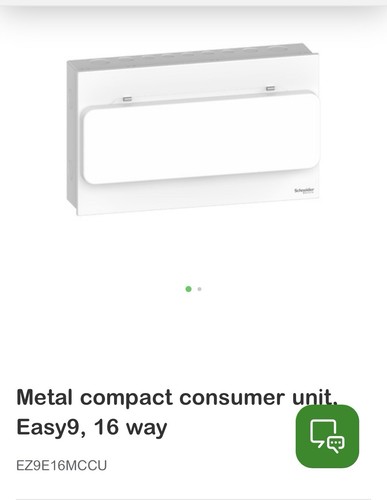Schneider Easy9 EZ9E16MCCU Consumer Unit 100A Mains Incomer INCLUDING 8 x RCBOs