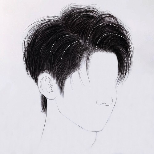 2 PIEZAS Para hombres Franja Frontal Bang 100 % Real Clip Cabello Humano Extensión Cabello Topper - Imagen 2 de 28