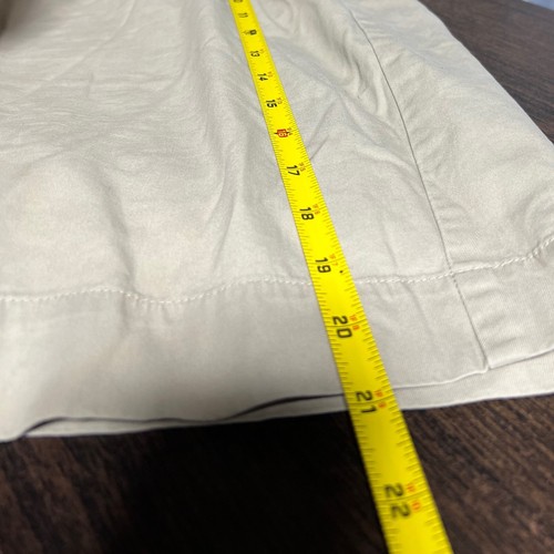 Polo Ralph Lauren vintage marrone cotone kaki pantaloncino piatto davanti uomo 38" - Foto 6 di 8