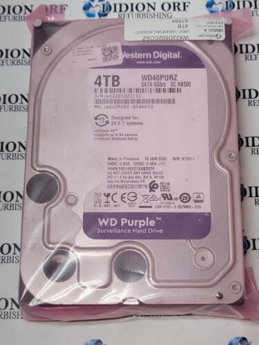 WDC 4TB 3.5" SATA HDD 5400 RPM WD40PURZ-85AKKY0, GRADE A, SKU 16357