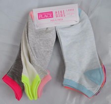 The Children's Place Girls' Assorted ankle color block 6 Pack Socks, 1-2 or 3-6