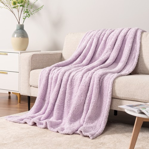 Super Weiche Decke Leicht Sherpa Fleece Warm Flauschig Überwürfe Couch Schlafsofa - Bild 1 von 169