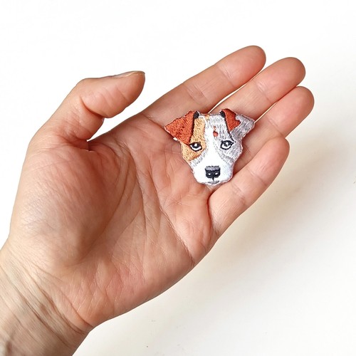 2pcs Brooch Pin Embroidery Jack Russell Terrier Husky Dog Children Light Weight - Picture 6 of 7