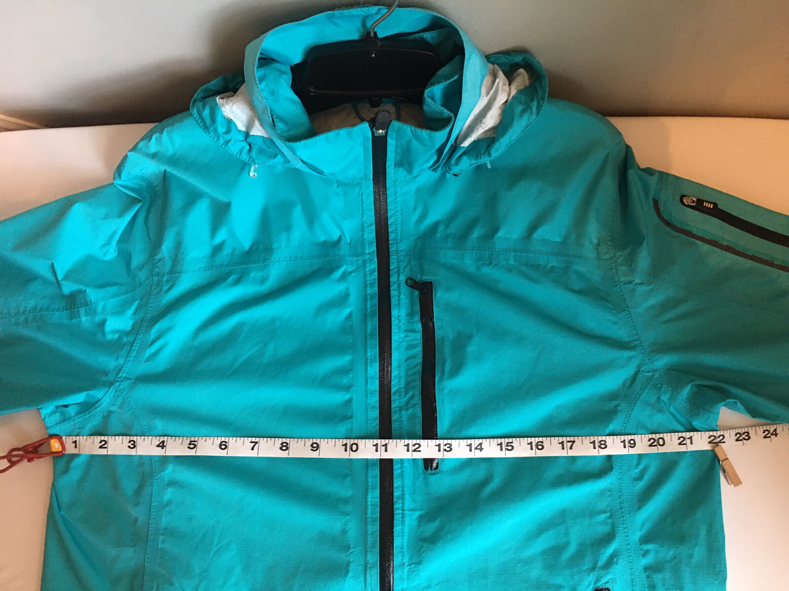Lands End Hooded Rain Jacket Windbreaker Womens Mediu… Gem