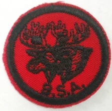 BSA MOOSE PATROL PATCH  60'S RED AND BLACK