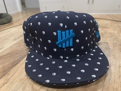 NWOT UNDEFEATED NEW ERA BASKETBALL ALL-OVER-PRINT Navy Cap 1/2