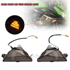 Front LED Turn Signals Light For KAWASAKI NINJA 250/300/400/650/1000 ZX-6R BE
