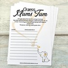Baby Shower Games Pack Of 4 Prediction Cards Guess Mums Tum Baby Boy/Girl Unsex