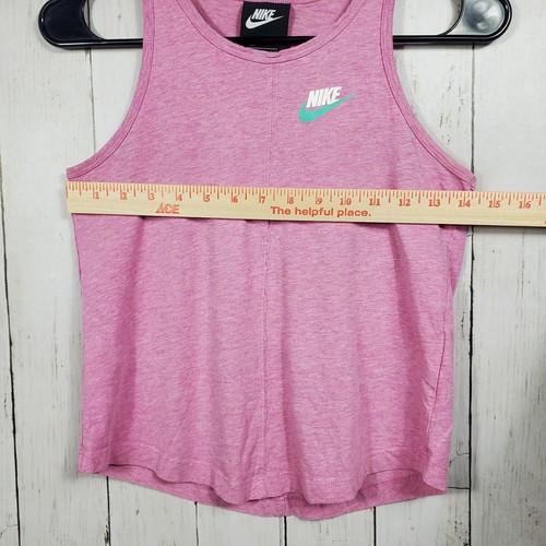 Nike Athletic Tank Top Lightweight Round Hem Gym Workout Girls M Pink CJ7548-693 - Picture 4 of 8