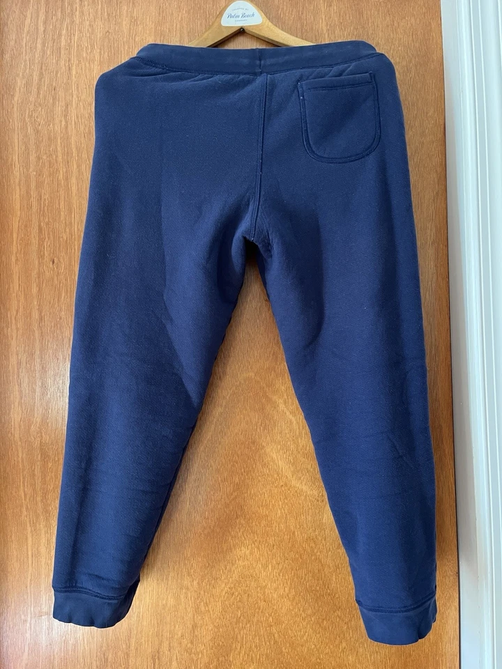 Lands End Kids Sherpa Lined Joggers/Sweatpants, Size Large Husky (10H-12H), Navy - Image 4 of 4