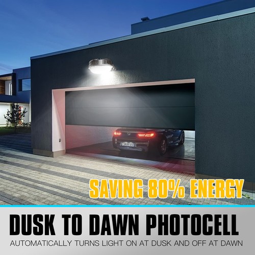 80W 100W 120 Watt LED Dusk to Dawn Photocell Yard Barn Area Light Security Lamp - Picture 4 of 10