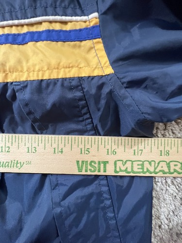 OSHKOSH Kids 7 Hooded Jacket Pullover Anorak Coat Blue LOGO Boys Spring Pocket - Picture 7 of 10