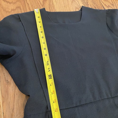 Amish Mennonite Cape Dress 42” Bust/34” Waist Modest Pullover Style Black - Picture 9 of 10