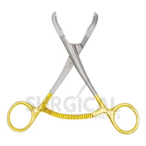 2 fórceps de sujeción ósea T/C de 5,5" mango dorado quirúrgico ortopédico grado alemán - Imagen 9 de 9