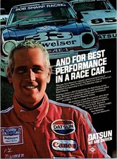 Publicité imprimée vintage Budweiser 1980 Datsun 280-ZX 280ZX Paul Newman SCCA art mural