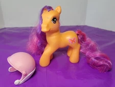 My Little Pony Scootaloo MLP G3 2002 Brushable w helmet