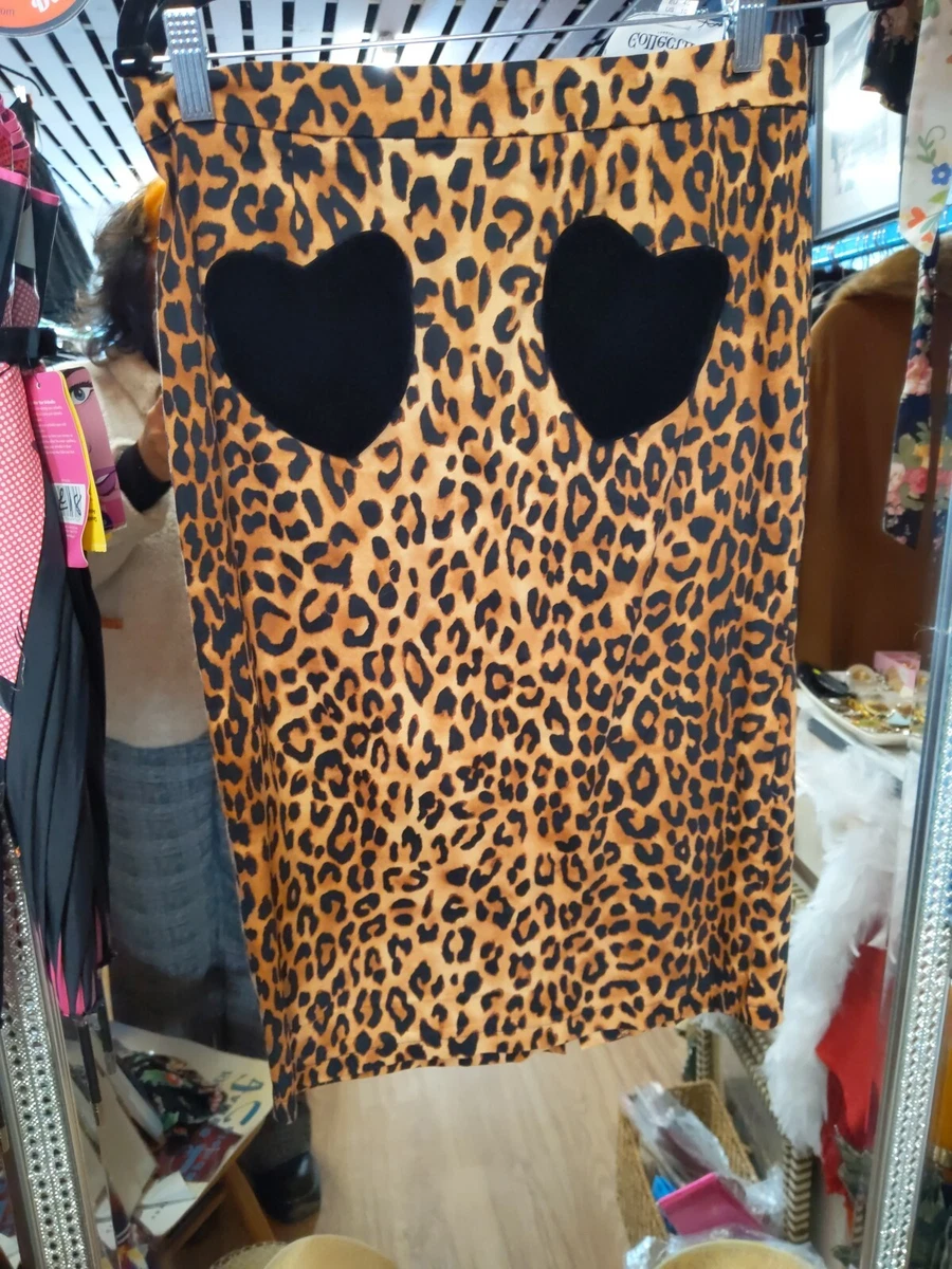 Leopard print skirt size 14 cheap