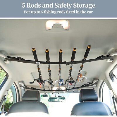 Vehicle Fishing Rod Holder Car Fishing Pole Roof Rack Inside 5 Rod Capacity H... | eBay Vehicle Fishing Rod Holder Car Fishing Pole Roof Rack Inside 5 Rod Capacity H... | eBay