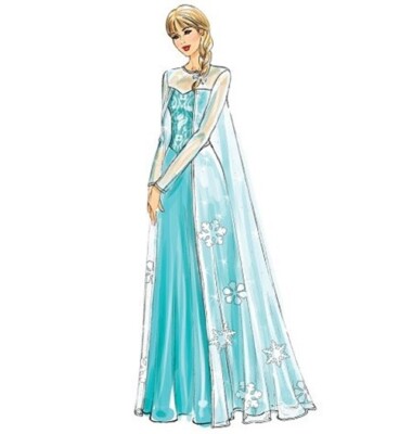 McCall´s Schnittmuster Costumes, M7000,  2 Kleider +1 Cape,  S-M- L-XL