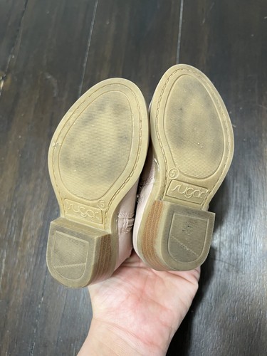 Girls Sugar Boots Brand Size 5 Cowgirl Boots Beige - Picture 7 of 8