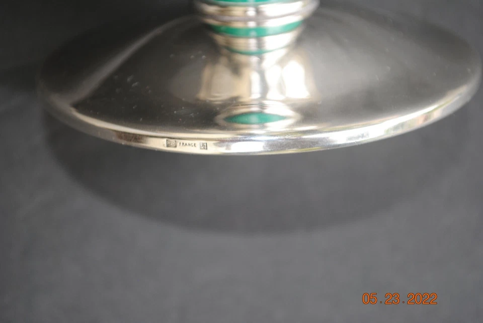 Centro de mesa Christofle placa de plata Art Deco diseñado por Luc Lanel Foto 3 de 4