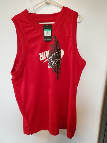 Nike Air Jordan Jumpman Classic Wings Tank top Size-XL Jersey Red $70 Mens New - Picture 2 of 4