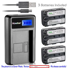 Kastar Battery LCD Charger for Sony NP-FM50 & Sony Cyber-shot DSC-F707 DSC-F717