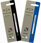 2x Genuine Parker Ultra Fine, Fine or Medium ROLLERBALL Refill BLUE or BLACK