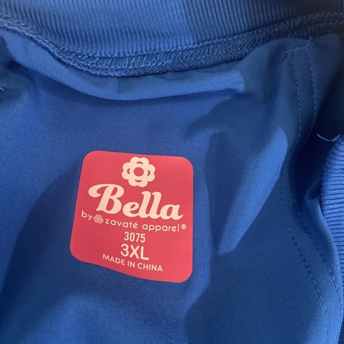 Bella by Zavate Apparel Womens 3XL Scrub Pant Royal Blue Jogger Pockets NWT 3075 - Picture 11 of 16
