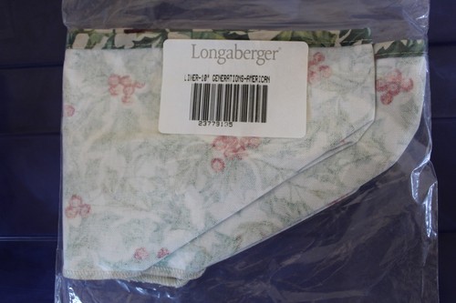 Longaberger American Holly 10" oder 10 Zoll Generations Korb Liner #23779135 NEU - Bild 1 von 6